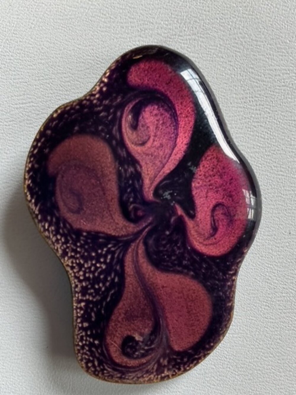 Vintage Modernist Enamel Brooch By Finlayson Studio 74 Quebec, Canada